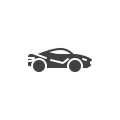 Coupe car vector icon