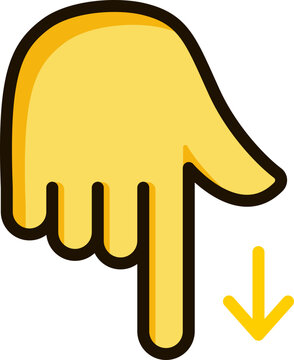 index pointing down icon emoji sticker