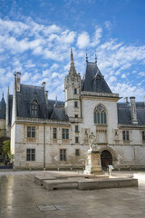 Fototapeta na wymiar Bourges, medieval city in France, the Jacques Coeur mansion in the historical center 