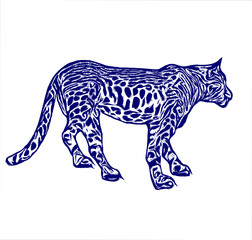 sketch of a tiger with a transparent background