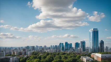 Fototapeta premium Cityscape Serenity: Aerial Perspectives