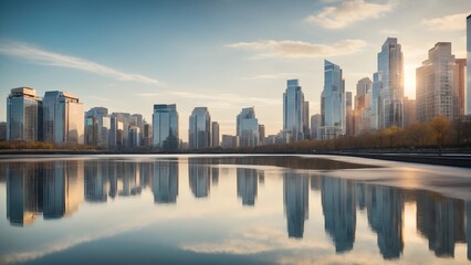 Obraz premium Downtown Dreams: City Scape Aesthetics