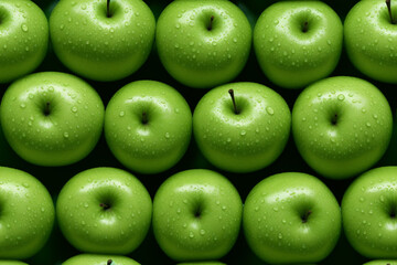 green apples row garden fresh architectural interior background wall texture pattern seamless