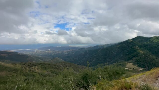 View form the Oquirrh Mountains into Utah Valley - wide angle panorama
