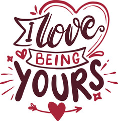 Romantic quote for Valentines day cards and prints.