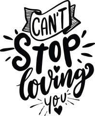 Romantic quote for Valentines day cards and prints.