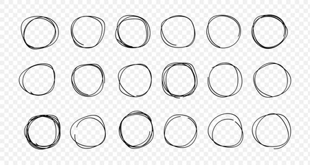 Circle line set. vector circles for message note mark design element. circle shape on transparent background. vector design.