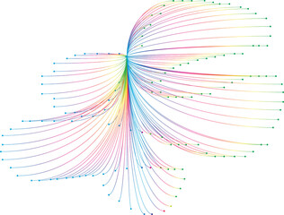 spectrum gradient line wave element design