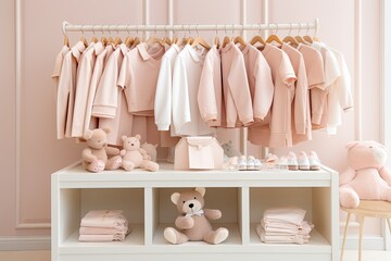 A modern children's clothing store with a colorful collection of stylish and casual clothing.