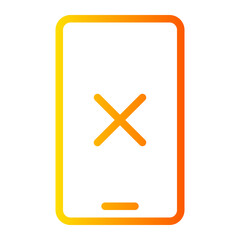Obraz premium no smartphones gradient icon