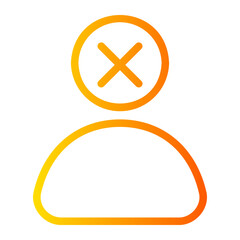 Obraz premium user account gradient icon