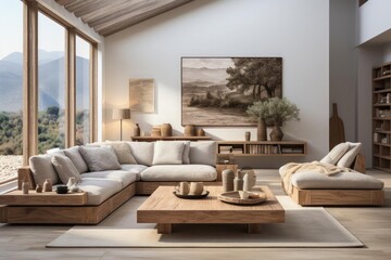 cozy scandinavian master bedroom with light natural materials