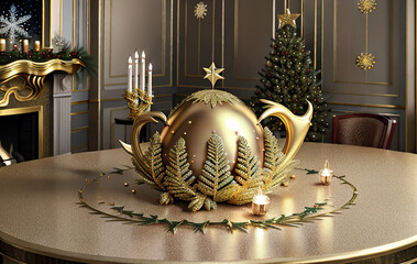 Christmas, ornaments, flowers, anniversary, tableware,gold, lights, candles, stars