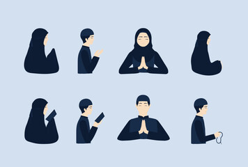 Muslim Pray Character