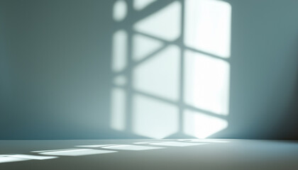 Minimal abstract background for product presentation. Shadow and light from windows on plaster wall. The backdrop for product presentation, Product showcase background wall.