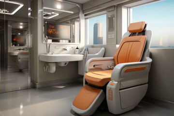 Si-fi Toilet interior design, Generate with Ai.