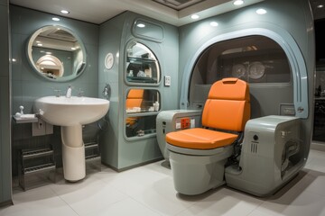 Si-fi Toilet interior design, Generate with Ai.