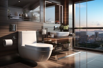Toilet interior design, Generate with Ai.