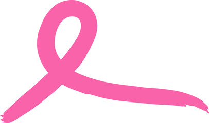 Pink breast cancer awareness ribbon