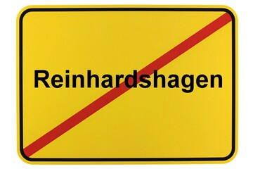 Illustration eines Ortsschildes der Gemeinde Reinhardshagen in Hessen