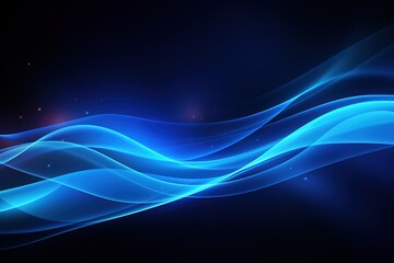 Naklejka premium Blue glowing shiny lines effect vector background, Luminous white lines of speed, Light glowing effect, Light trail wave, fire path trace line and incandescence curve twirl