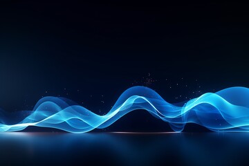 Abstract Blue Wave Technology mobile web banner