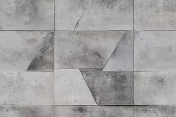 Zelfklevend Fotobehang concrete slabs cut rock architectural interior background wall texture pattern seamless © Aldis