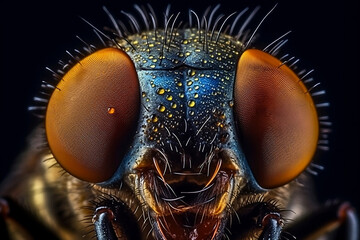 close up of a fly. 