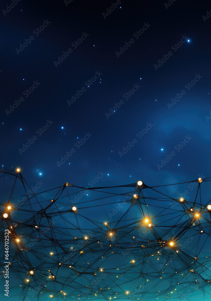 Aufkleber concept of big data, machine learning, artificial intelligence, global network.global connecting poi