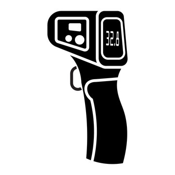Thermogun glyph icon
