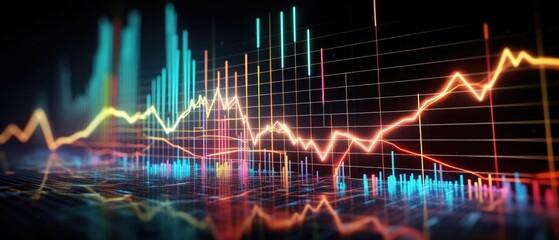 Finance analysis chart stock market business background