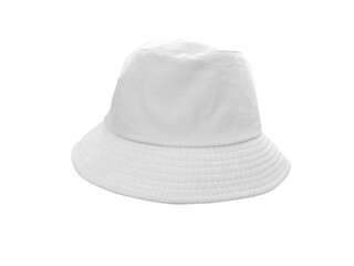 White bucket hat isolated PNG transparent