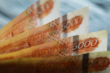 Banknotes with inscription 