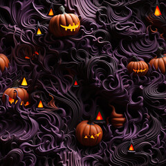 halloween pattern 3d