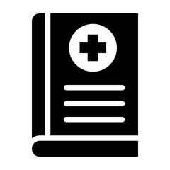 Obraz premium Medicine Book solid glyph icon