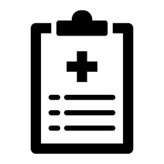 Obraz premium Medical Report solid glyph icon