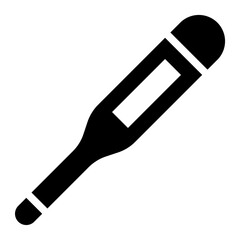 Thermometer solid glyph icon