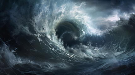 Tsunami Big waves © ni