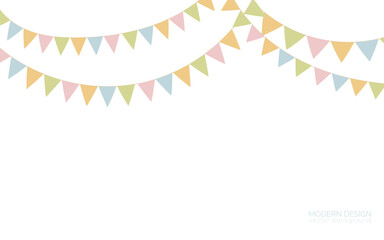 Vector background with colorful flags for holiday banner, birthday invitations, party invitations