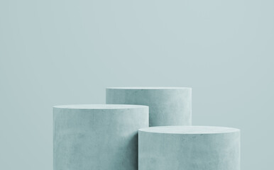 white concrete  podium cylinder, product presentation