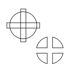 two religion cross icons