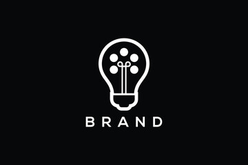 Trendy and minimal knowledge and film and television production vector logo design