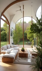 modern living room, futuristic modern room,  living room interior, futuristic house
