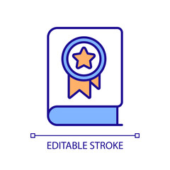 2D editable icon representing health interoperability resources, isolated vector, multicolor thin line illustration.