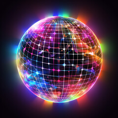 Energy-Charged Glowing Sphere in Cubo-Futuristic Style