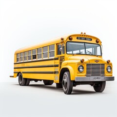 school bus isolated on white