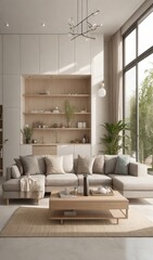 modern living room, futuristic modern room,  living room interior, futuristic house