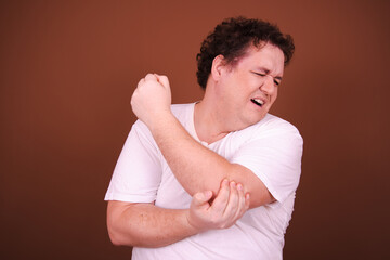 Funny fat man with various health problems. Stormy emotions and different situations.