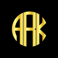 ARK branding logo golden colour with sercle