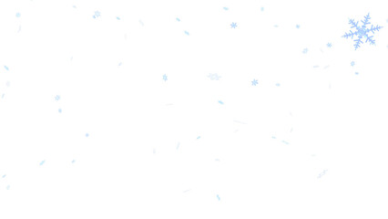 舞い散る雪の結晶_CGイラスト_透過素材